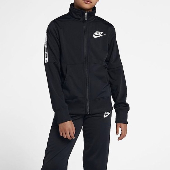 Nike kids black zip front track jacket youth size medium - Picture 1 of 11